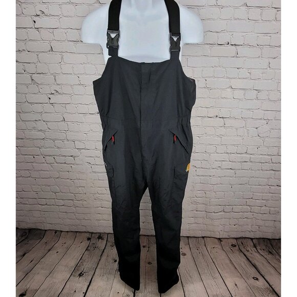 Bass Pro Shops Black Bone Dry Cargo Adjustable Fishing Overalls Size Medium M - Picture 1 of 13